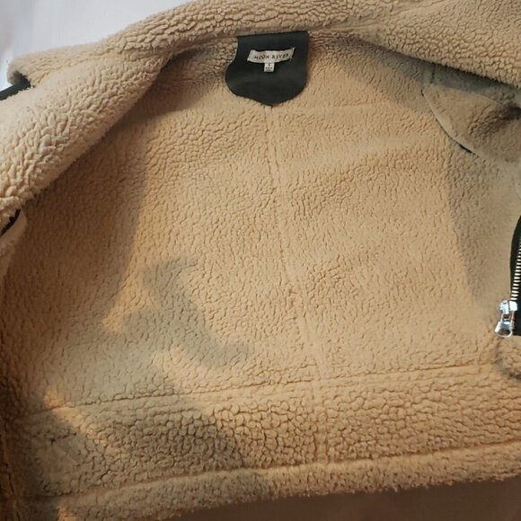 Moon River Ladies Sherpa Jacket Hunter Green Adjustable sides Women's S… - Picture 8 of 13